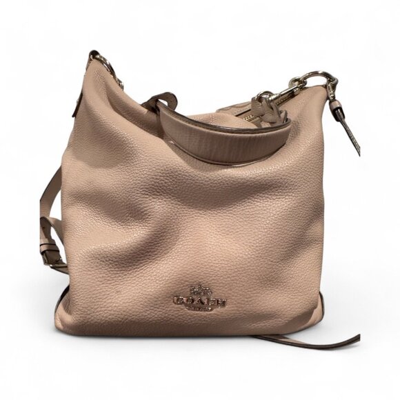 Coach Abby Duffle Chalky Grey Pebbled Leather Shoulder Bag with Strap F31507 - Picture 4 of 14